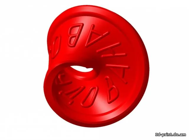 3D-модель "Кольцо Мёбиуса с текстом"