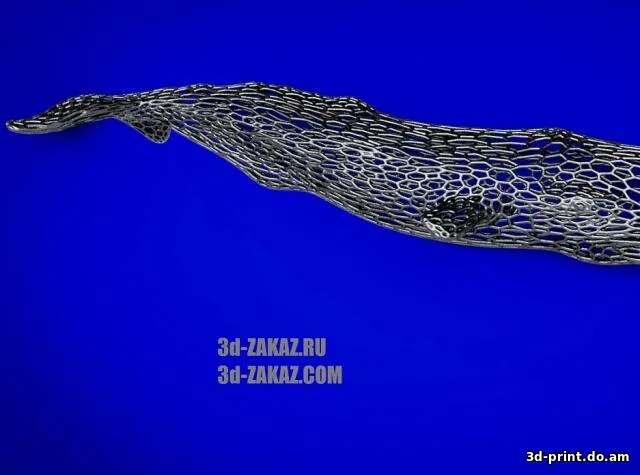 3D-модель "Синий кит" в стиле вороной