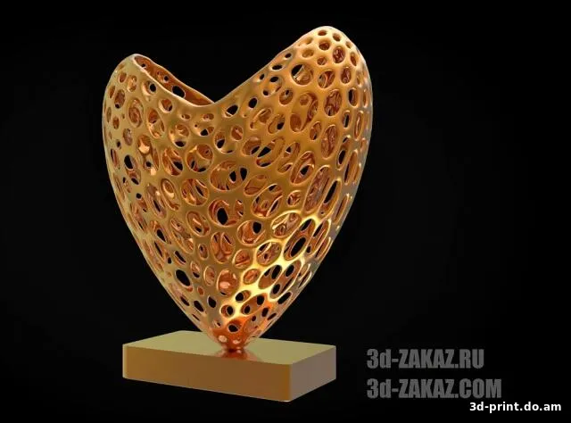 3D-модель "Открытое сердце" в стиле вороной