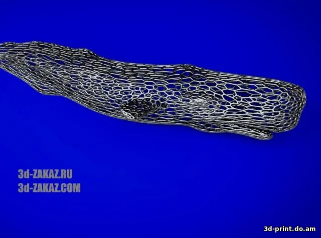 3D-модель "Синий кит" в стиле вороной