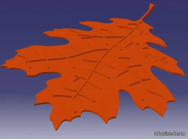 3D-модель "Дубовый лист"