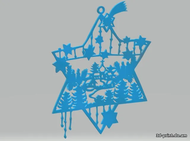 3D-модель "Игрушка - новогодняя звезда"