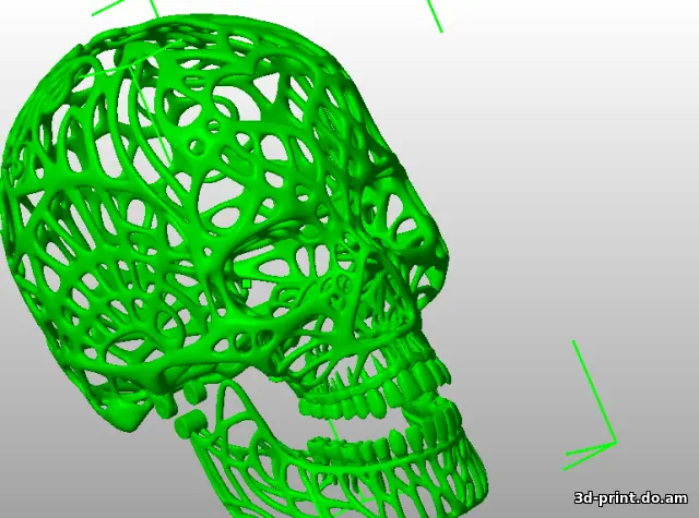 3D-модель "Череп человека" в стиле вороной