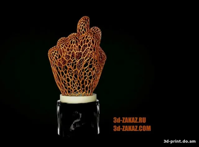 3D-модель "Приз Golden Fig humor (Фига)" в стиле вороной