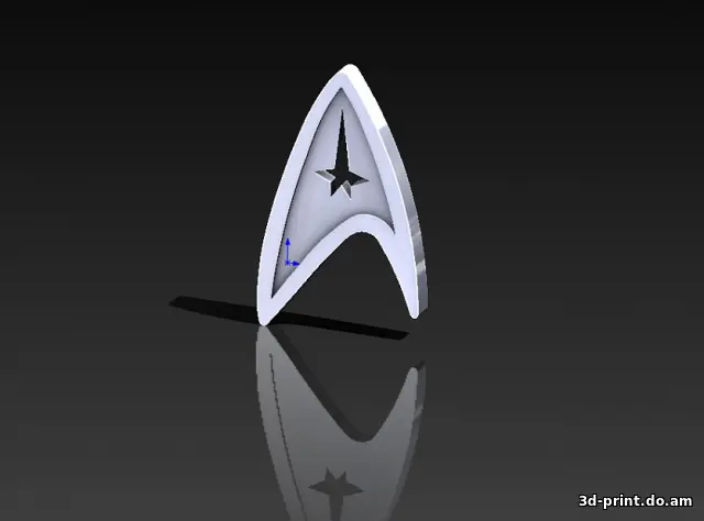 3D-модель "Значок STAR TREK Звездный путь"