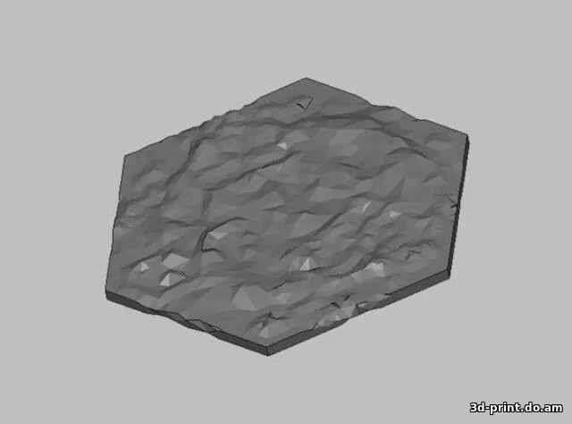3D-модель "Шестиугольные плитки, имитирующие каменную структуру для отливки матрицы"