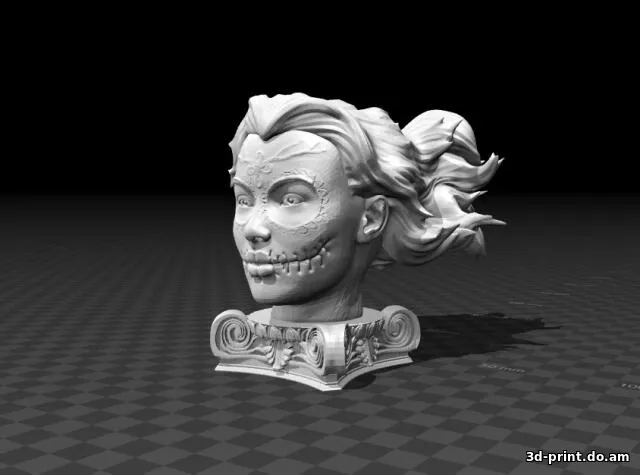 3D-модель "FACE of ART / Бюст девушка смерть"