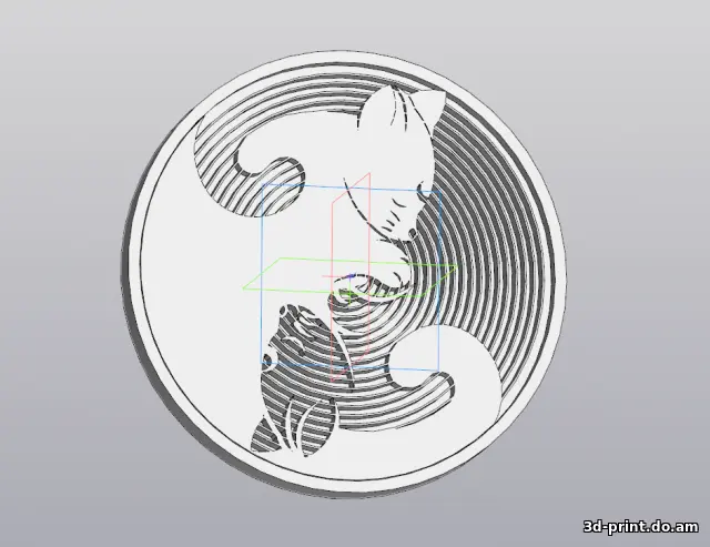 3D-модель "Коты IN-YAN" 3D-модель "Коты IN-YAN"