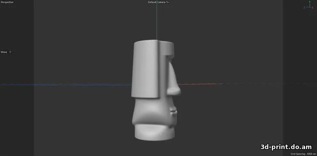 3D-модель "Ваза в виде головы с острова Пасхи"