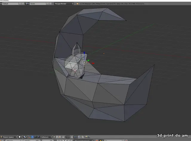 3D-модель "Лиса на луне" 3D-модель "Лиса на луне"