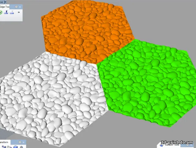 3D-модель "Рельеф речной гравий"