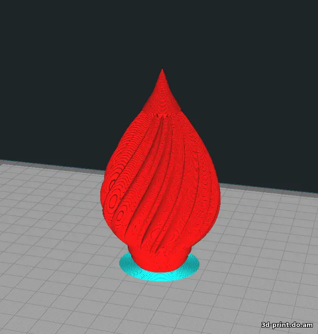 3D-модель "Елочная игрушка - конусная шишка 4"