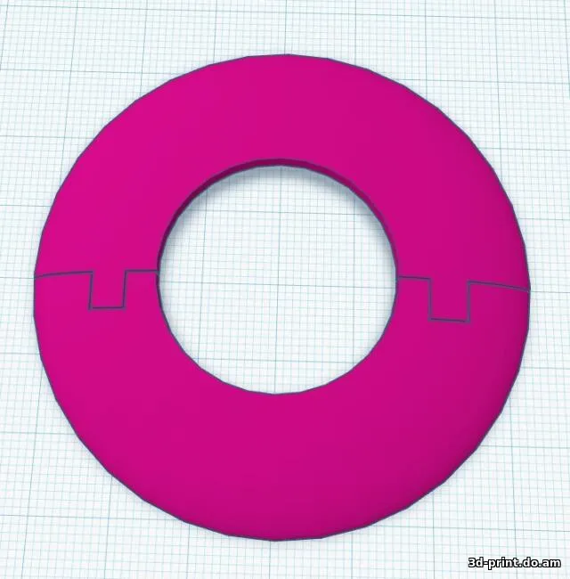 3D-модель "Нормальная модель декоративного плинтуса для трубы"