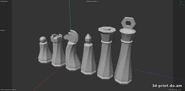 3D-модель "Шахматные фигуры"
