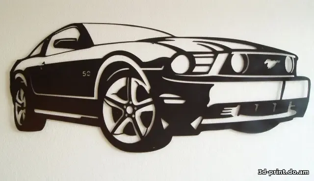3D-модель "Накладка model mustang / автомобиль мустанг"