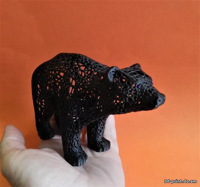 3D-модель "Медведь" в стиле вороной