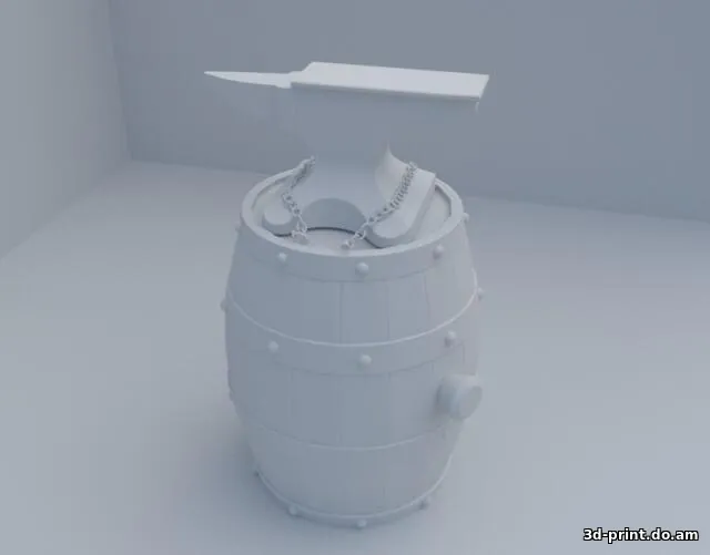 3D-модель "Smith / Наковальня на бочке"