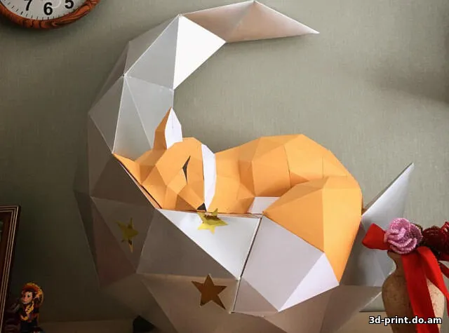 3D-модель "Лиса на луне"