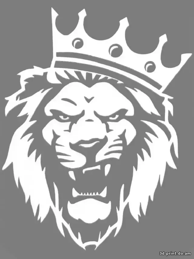 3D-модель "Наклейка "Коронованный лев" на автомобиль"