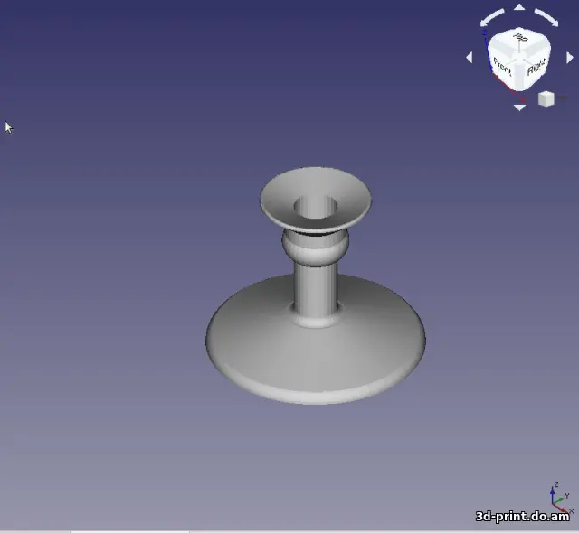 3D-модель "Подсвечник на одну свечу"