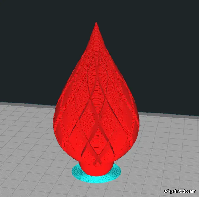 3D-модель "Елочная игрушка - конусная шишка" 3D-модель "Елочная игрушка - конусная шишка"