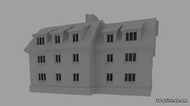 3D-модель "Трех этажный дом из села Гальбштадт"