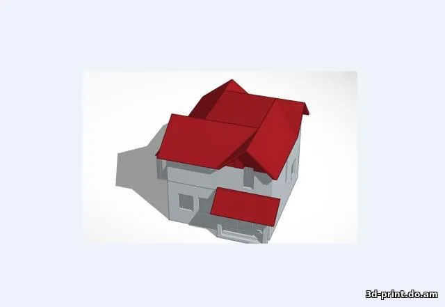 3D-модель "Дом с крышей"