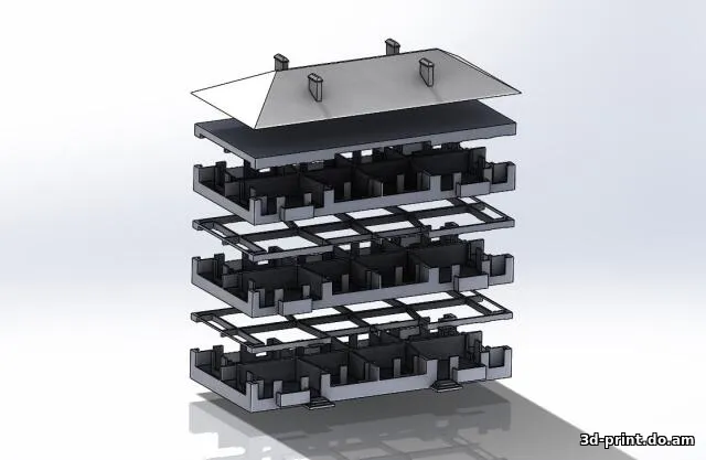 3D-модель "Хрущевка" 3D-модель "Хрущевка"