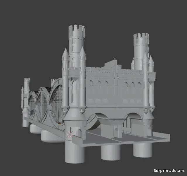 3D-модель "Мост через Северную Эльбу в г.Гамбург Германия"