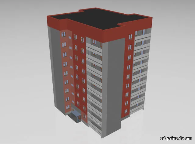 3D-модель "Жилой дом проекта 120-60-25"