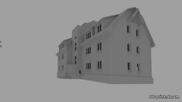 3D-модель "Трех этажный дом из села Гальбштадт"