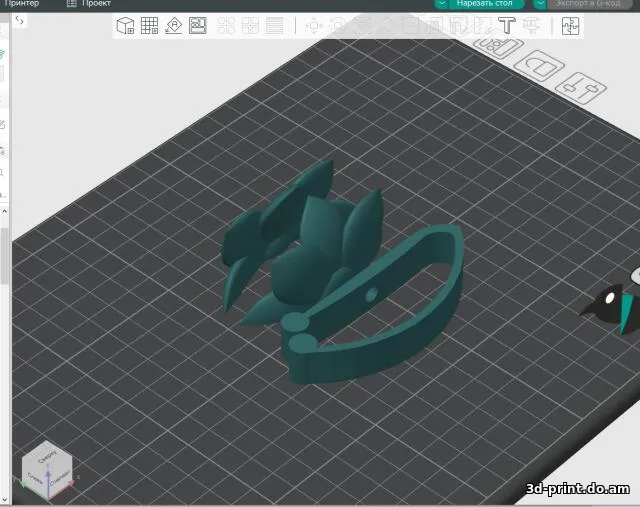 3D-модель "Зажим для штор" 3D-модель "Зажим для штор"