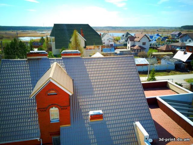 3D-модель "Дом кирпичный 3 этажа"