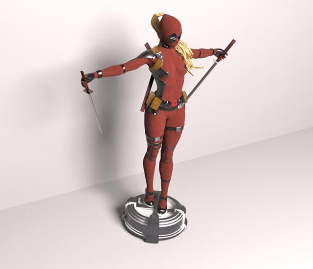 3D-модель "Леди Deadpool" 3D-модель "Леди Deadpool"