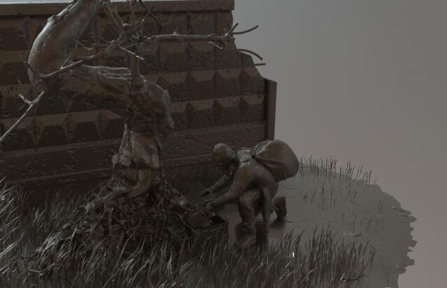 3D-модель "Приключения наёмника" по вселенной Сталкера