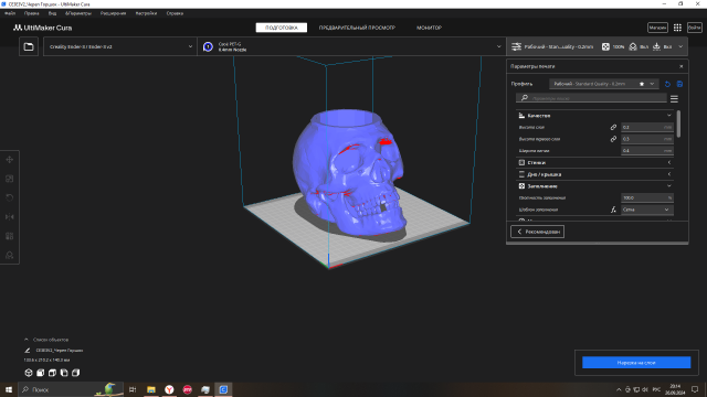 3D-модель "Череп - горшок"