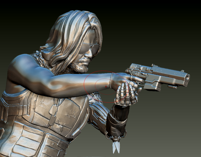 3D-модель "Мужчина с металлической рукой" 3D-модель "Мужчина с металлической рукой"
