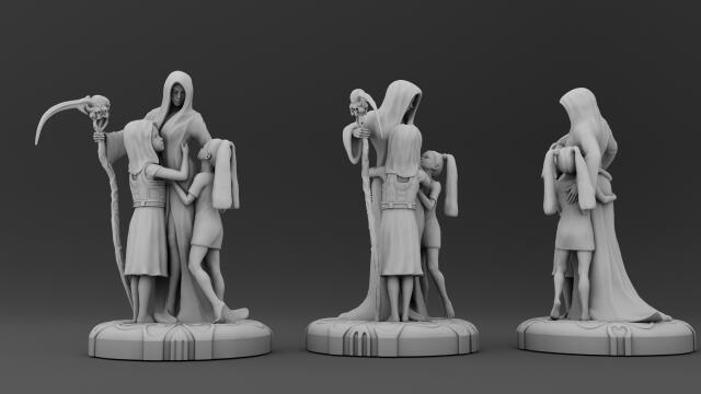 3D-модель "Фигурка Смерть и дети"