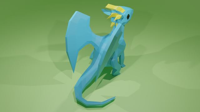 3D-модель "Low Poly дракон"