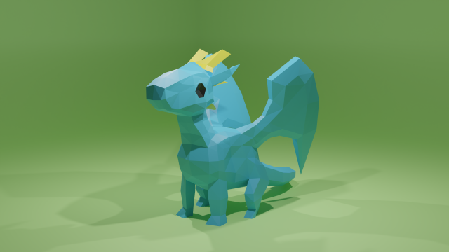 3D-модель "Low Poly дракон"