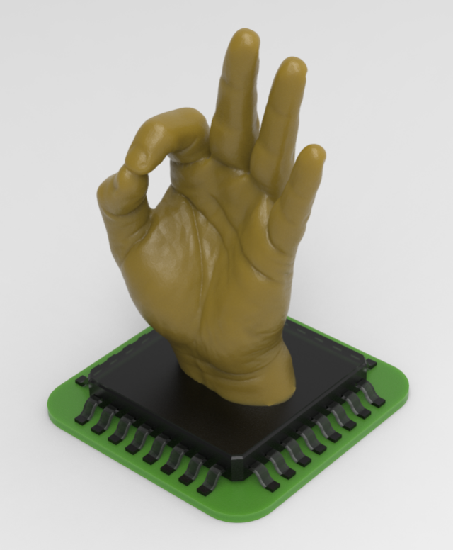 3D-модель "Награда лучшему инженеру по замене чипов"