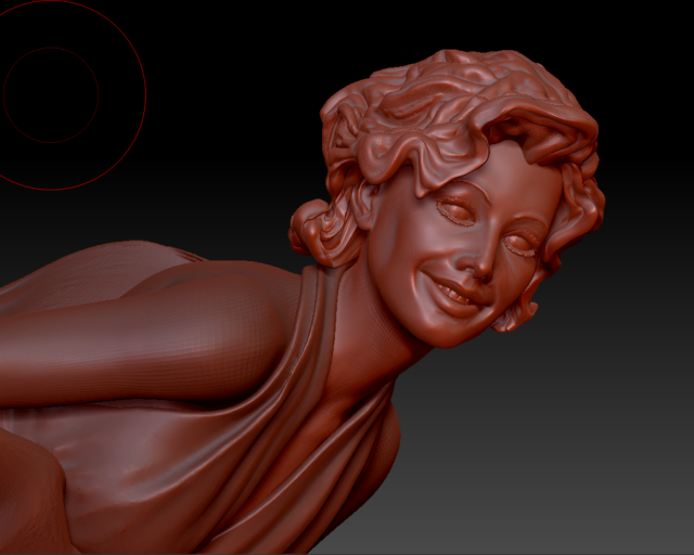 3D-модель "Девушка в развевающемся платье"