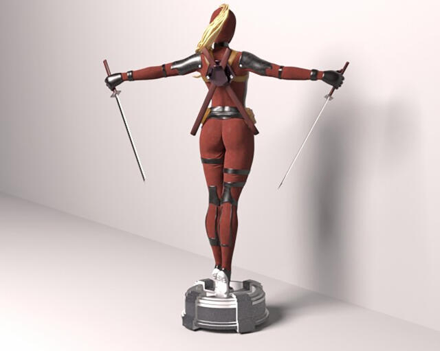 3D-модель "Леди Deadpool" 3D-модель "Леди Deadpool"