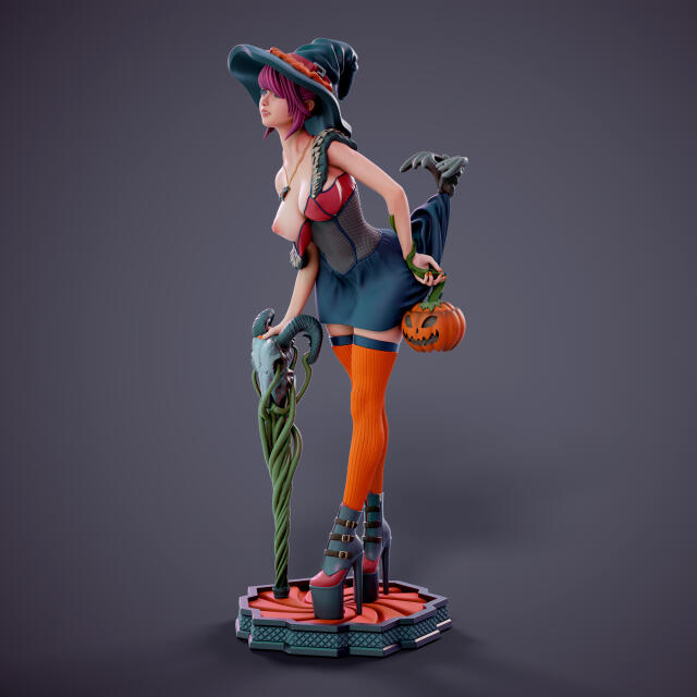 3D-модель "Хэллоуинская ведьма" 3D-модель "Хэллоуинская ведьма"