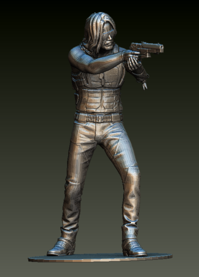 3D-модель "Мужчина с металлической рукой" 3D-модель "Мужчина с металлической рукой"