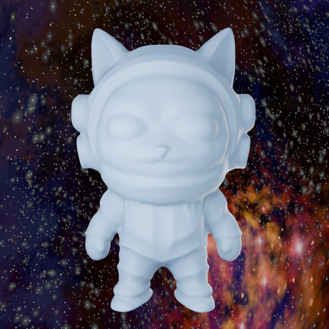 3D-модель "Кот-космонавт"