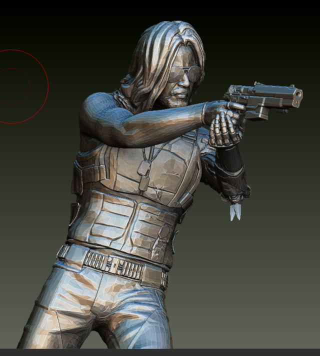 3D-модель "Мужчина с металлической рукой"