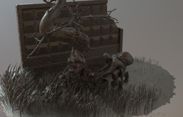 3D-модель "Приключения наёмника" по вселенной Сталкера