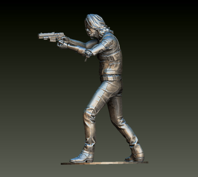 3D-модель "Мужчина с металлической рукой" 3D-модель "Мужчина с металлической рукой"