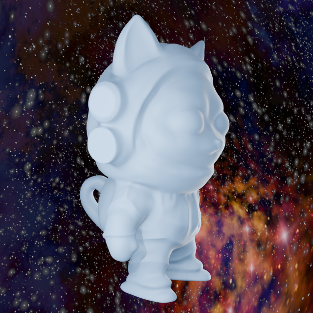 3D-модель "Кот-космонавт" 3D-модель "Кот-космонавт"